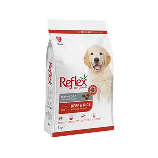 غذای خشک توله سگ رفلکس با طعم گوشت و برنج Reflex Puppy Beef & Rice وزن 3 کیلوگرم - فراپت