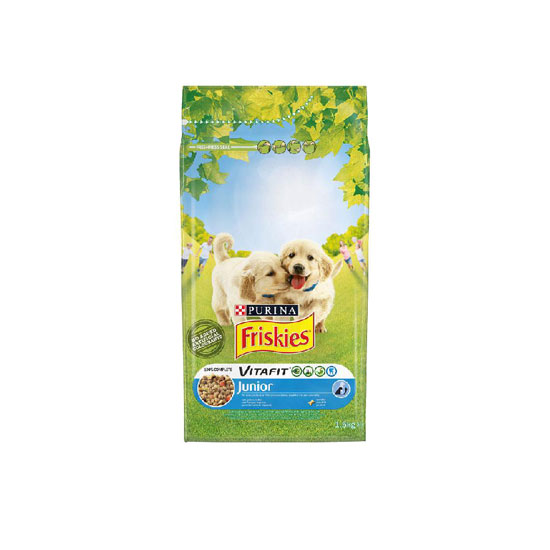 غذای خشک توله سگ فریسکیز با طعم شیر و سبزیجات 15 کیلویی - فراپت