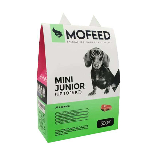 غذای خشک سگ جوان مفید Mofeed طعم گوشت گاو وزن 500 گرم